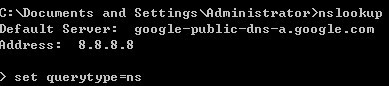 Oòԃ(xn)(li)set querytype=a